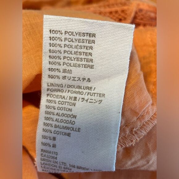 ANTHROPOLOGIE Let Me Be Fringed Tube Boho Mini Dress Orange Size M - Picture 8 of 8